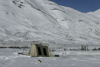 Photo of tent in remote area