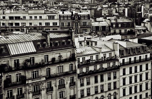 Photo of rows of apartments in Paris, France by Randy Romano
