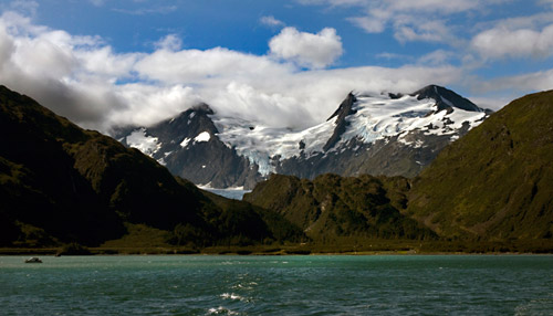 Photo of alpine glaciers near Whittier, Alaska by Barry Epstein