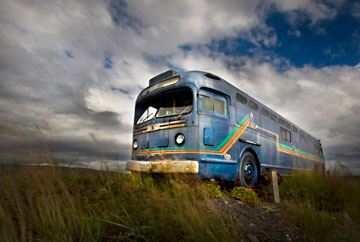 Photo of old bus in Homer, Alaska by Barry Epstein