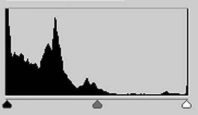 Example histogram of an underexposed photo by Michael Fulks