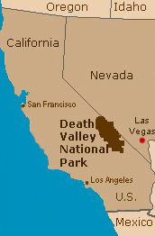 Map of location of Death Valley National Park