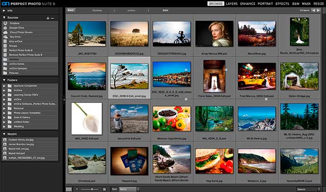 Perfect Photo Suite 8 Software: screen shot of Browse.