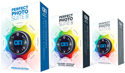 Product boxes of Perfect Photo Suite 8.