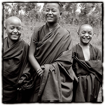 Photo of young Monks in India by Dennis Cordell