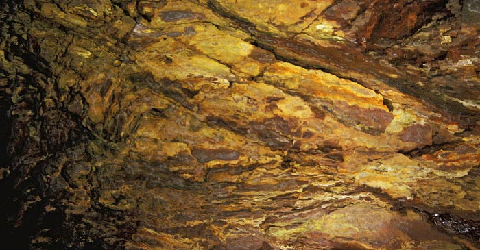 Photo of rocks in The Ovens caves in Lumenburg, Nova Scotia by Mike Goldstein