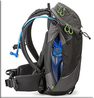 Image of the zippered hydration compartment of the MindShift Gear’s rotation180°® Trail™Backpack by MindShift Gear.