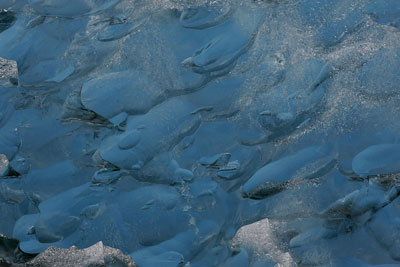 Close-up of glacier ice chunk by Andy Long