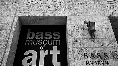 Photo of the entrance to Bass Museum of Art, Miami Beach, Florida by Jim Austin.