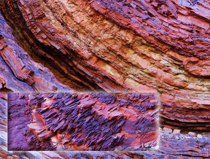 Photo of rock layers and shale rock, Western Australia by Barry Epstein