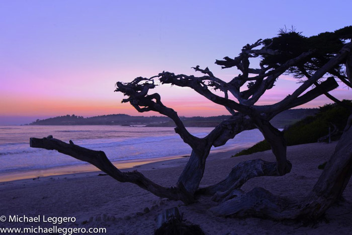 Photoshop manipulated photo: Sunrise at Carmel California coast by Michael Leggero
