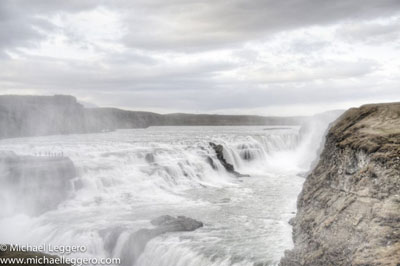 Pre-photo manipulation - Iceland Gullfoss waterfall by Michael Leggero