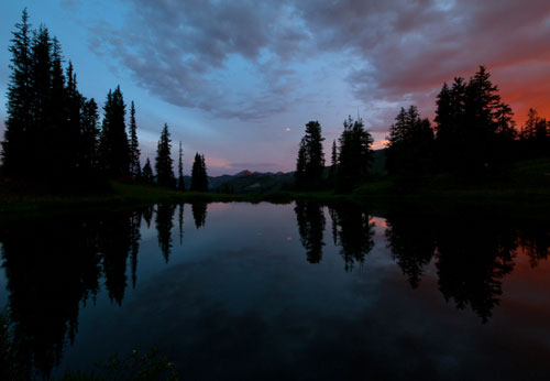 Sunset, lake, landscape, and reflection photo by Mike Denson