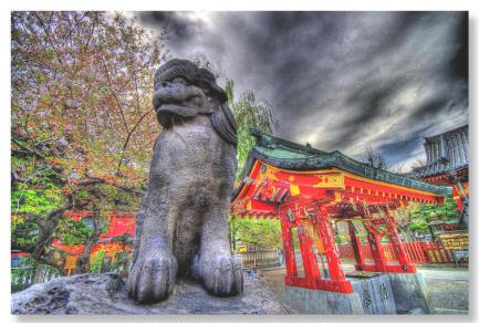 HDR photo of Dog Day in Akasuka Temple in Tokyo by Altus.