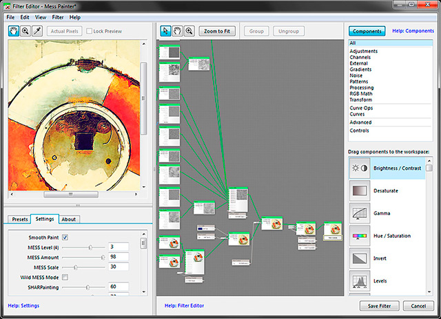 Graphic of the Filter Forge 4.0 Filter Editor.