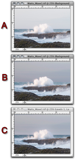 Screen shot of Photoshop's Gaussian Blur tool examples by John Watts.