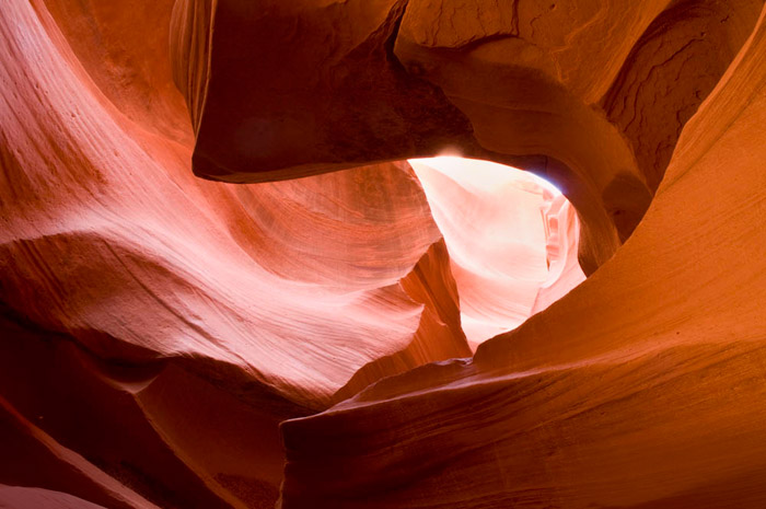 Photo of rock formations in the lower canyon of Antelope Canyon by Piero Leonardi