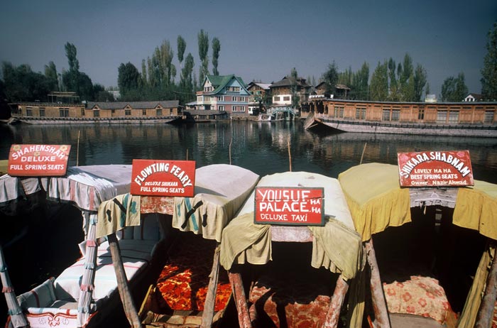 Photo of houseboats on Dal Lake in Kashmir, India by Ron Veto