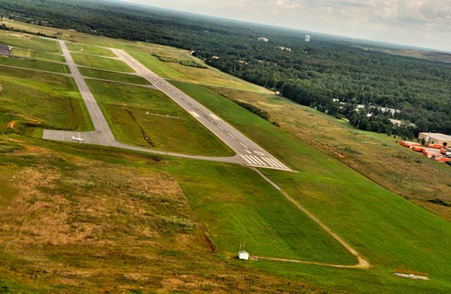 Aerial photo of the Chesterfield County Airport by Allen Moore.
