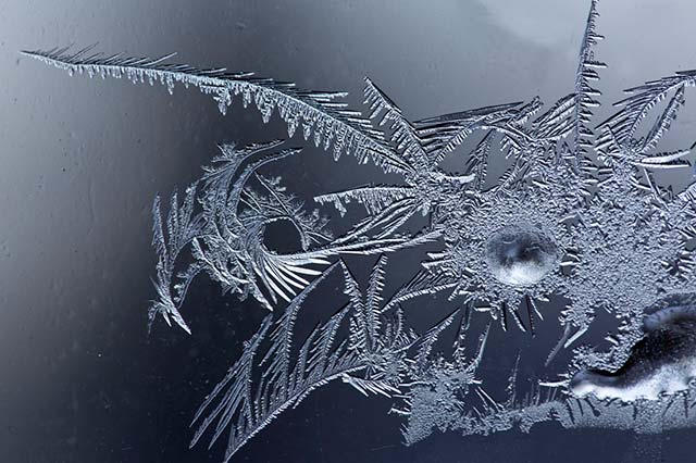 Design of ice crystals by Andy Long.