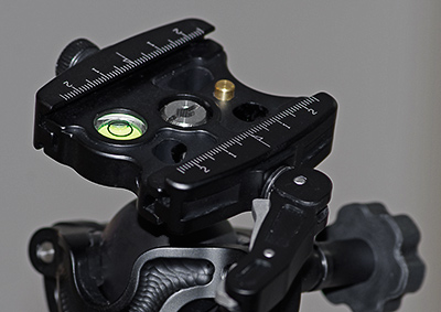 Close-up image of the Acratech Quick Release Locking Lever Clamp by Marla Meier.